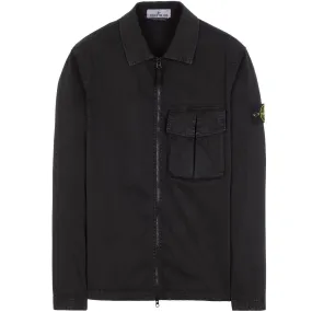 Stone Island Organic Cotton Overshirt Black