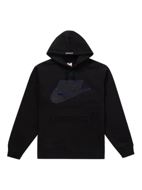 Supreme Nike Leather Applique Hoodie Black [FW19]