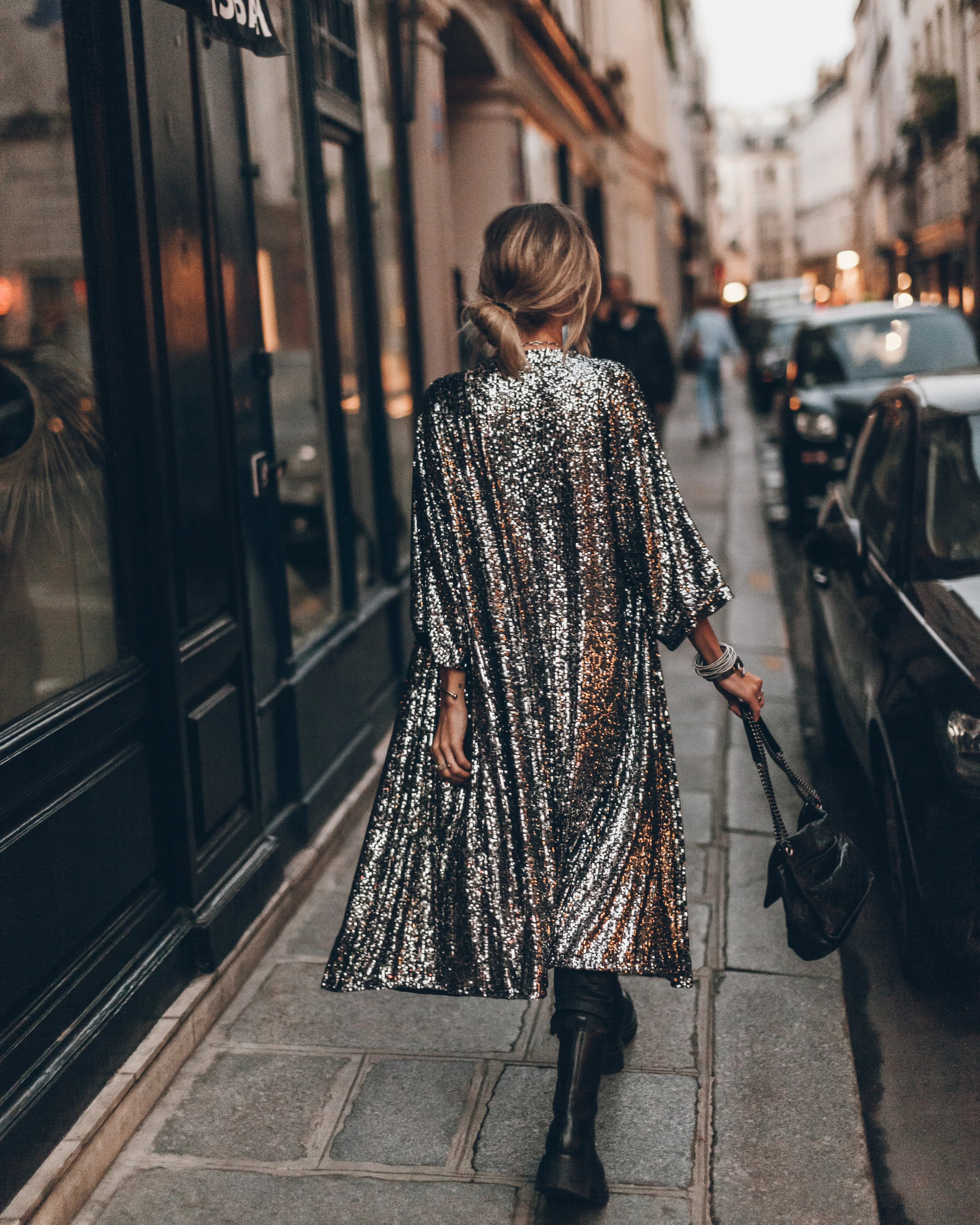 The Dark Sequin Kimono