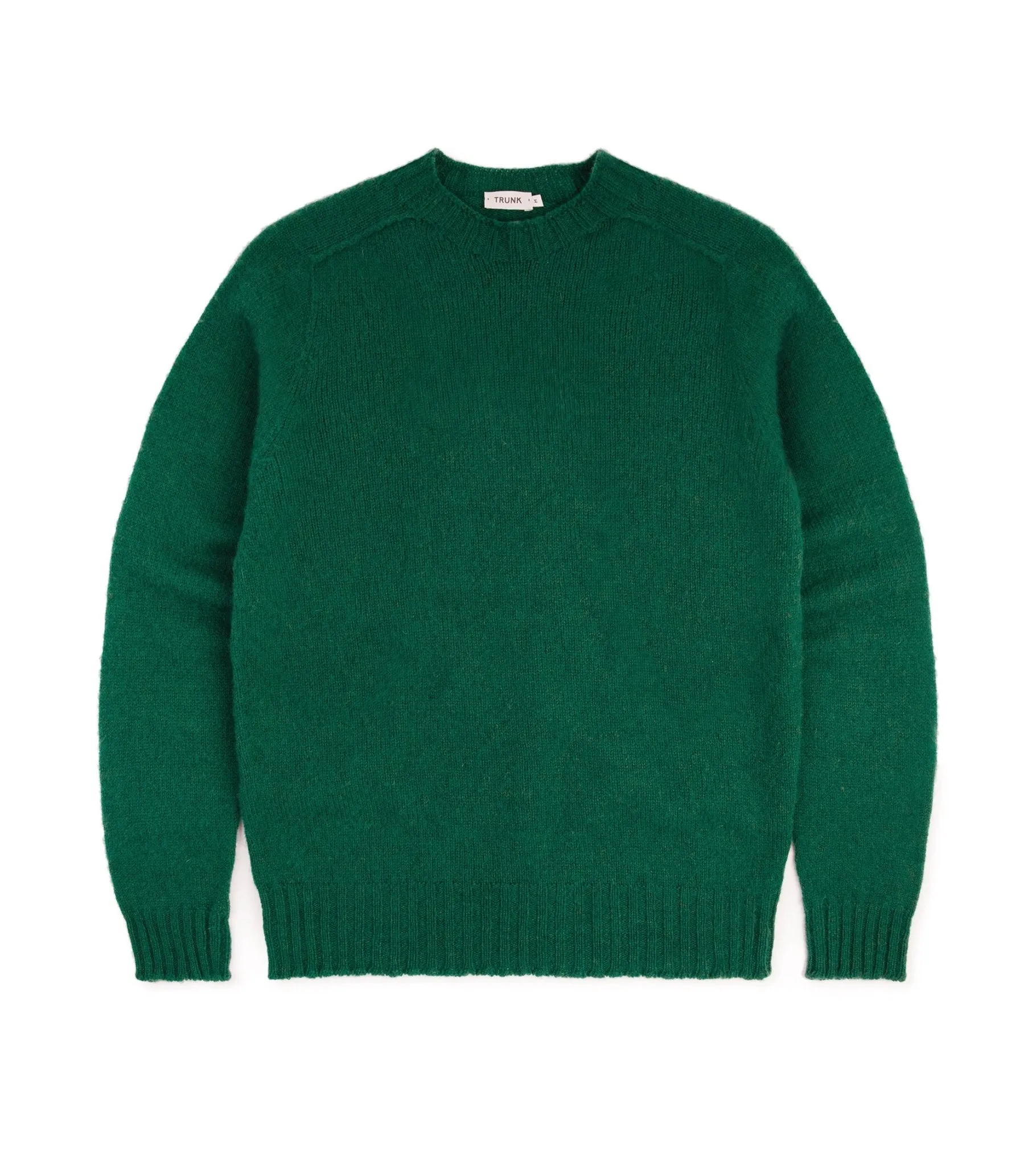 Trunk Berwick Brushed Shetland Crew Sweater: Malachite Green