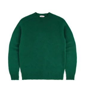 Trunk Berwick Brushed Shetland Crew Sweater: Malachite Green