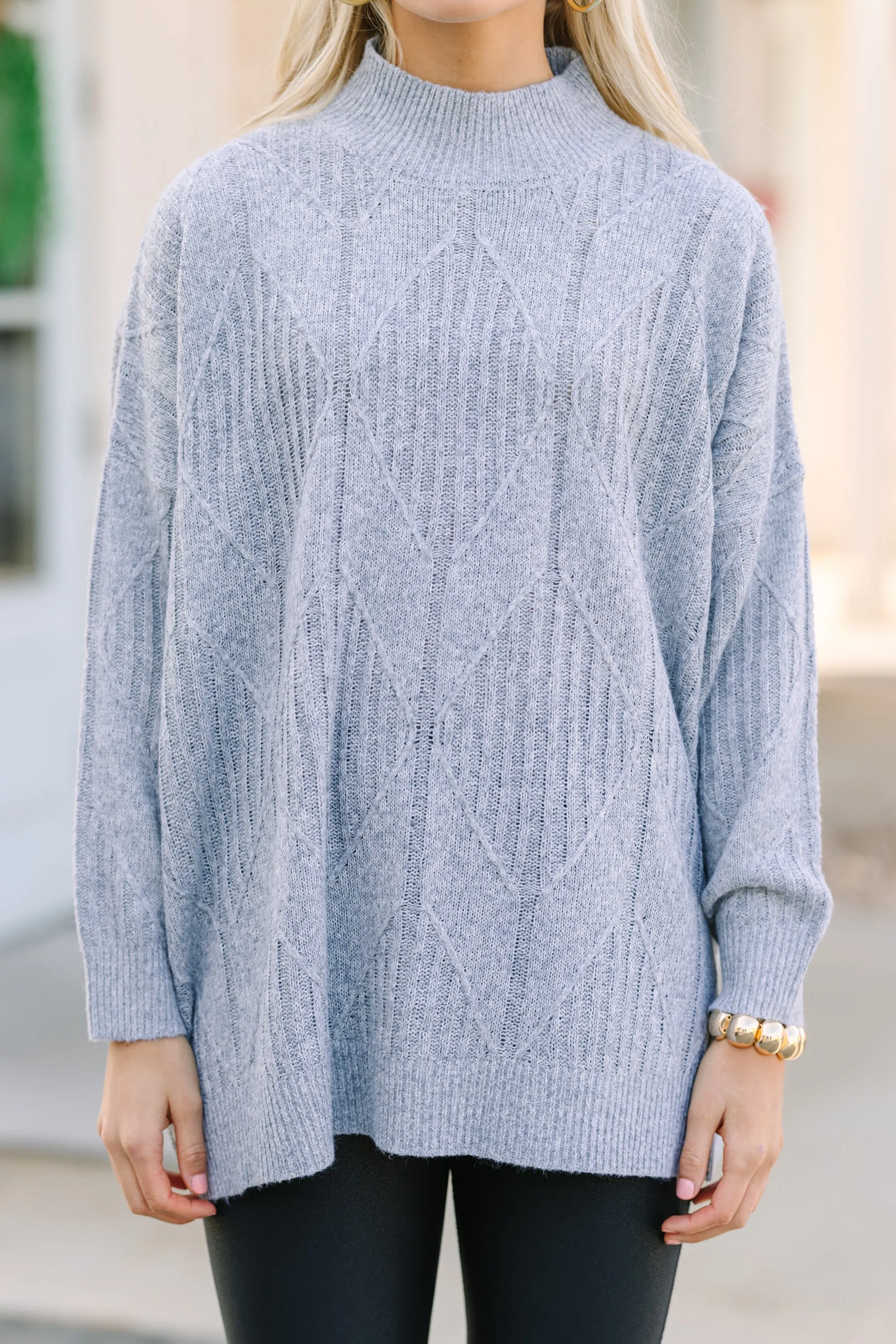 Walk The Walk Heather Gray Sweater