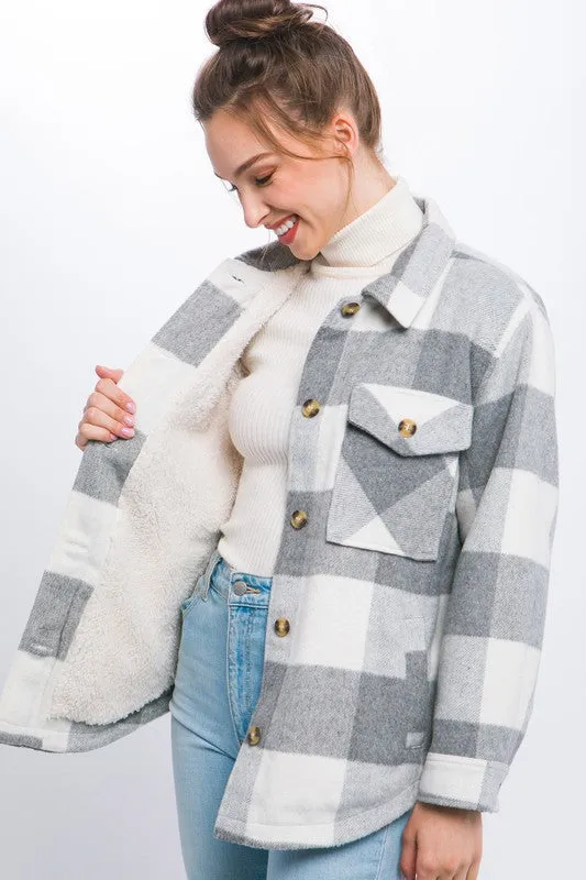 Waverly Plaid Button Down Jacket [online exclusive]