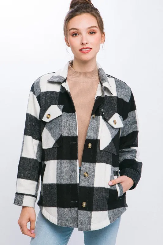 Waverly Plaid Button Down Jacket [online exclusive]