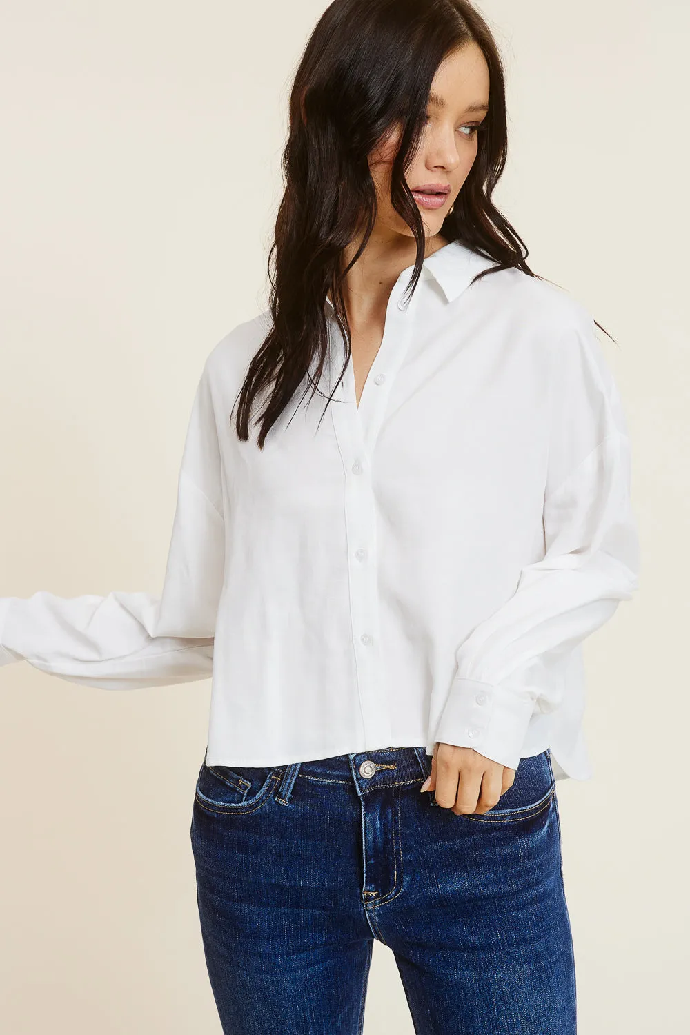 White Button Down Top